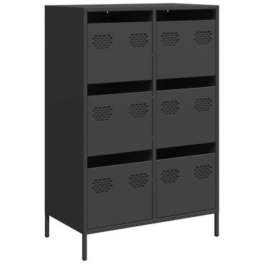 vidaXL Ντουλάπι Μαύρο 68x39x101,5cm από Χάλυβα 1 τεμ.