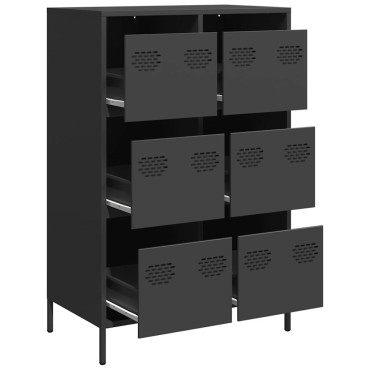 vidaXL Ντουλάπι Μαύρο 68x39x101,5cm από Χάλυβα 1 τεμ.