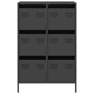 vidaXL Ντουλάπι Μαύρο 68x39x101,5cm από Χάλυβα 1 τεμ.