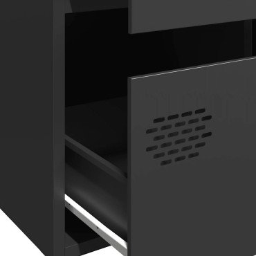 vidaXL Ντουλάπι Μαύρο 68x39x101,5cm από Χάλυβα 1 τεμ.