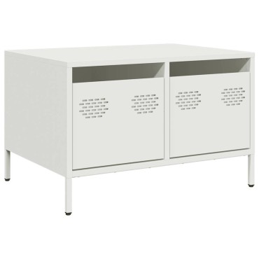 vidaXL Έπιπλο Τηλεόρασης Λευκό 68x50x43,5cm Χάλυβας Ψυχρής Έλασης