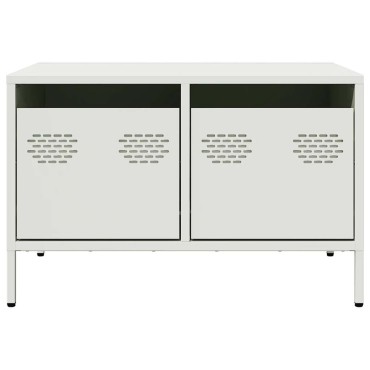 vidaXL Έπιπλο Τηλεόρασης Λευκό 68x50x43,5cm Χάλυβας Ψυχρής Έλασης