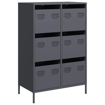 vidaXL Ντουλάπι Ανθρακί 68x39x101,5cm από Χάλυβα 1 τεμ.