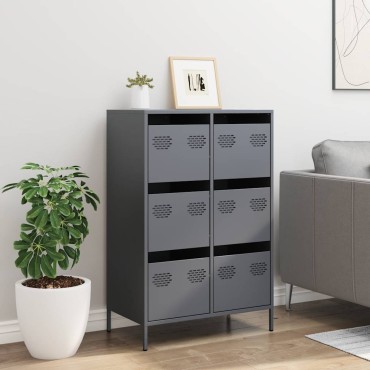 vidaXL Ντουλάπι Ανθρακί 68x39x101,5cm από Χάλυβα 1 τεμ.