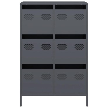 vidaXL Ντουλάπι Ανθρακί 68x39x101,5cm από Χάλυβα 1 τεμ.