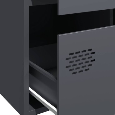 vidaXL Ντουλάπι Ανθρακί 68x39x101,5cm από Χάλυβα 1 τεμ.