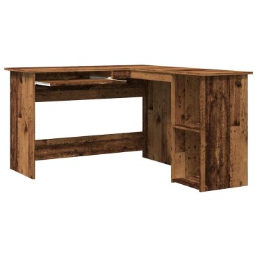 vidaXL Γραφείο Γωνιακό Παλιό Ξύλο 120x140x75cm Επεξεργασμένο Ξύλο 1 τεμ.