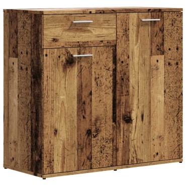 vidaXL Ντουλάπι με Συρτάρι Παλιό Ξύλο 80x36x75cm από Μοριοσανίδα 1 τεμ.