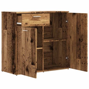 vidaXL Ντουλάπι με Συρτάρι Παλιό Ξύλο 80x36x75cm από Μοριοσανίδα 1 τεμ.