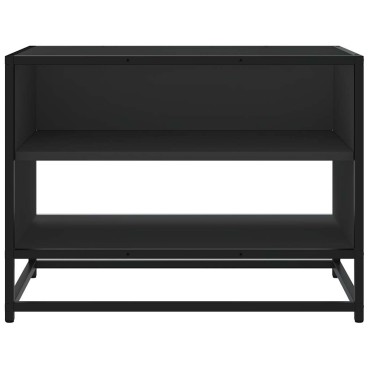 vidaXL Έπιπλο Τηλεόρασης Μαύρο 61x40x46cm από Επεξεργ. Ξύλο/Μέταλλο