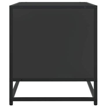 vidaXL Έπιπλο Τηλεόρασης Μαύρο 61x40x46cm από Επεξεργ. Ξύλο/Μέταλλο