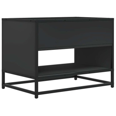 vidaXL Έπιπλο Τηλεόρασης Μαύρο 61x40x46cm από Επεξεργ. Ξύλο/Μέταλλο