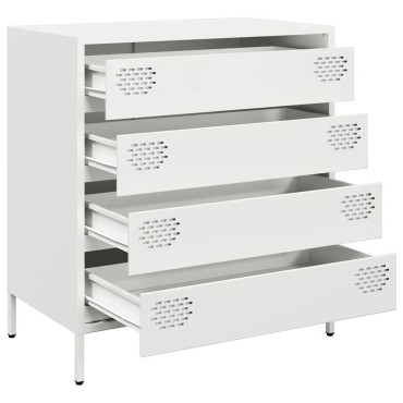 vidaXL Ντουλάπι Λευκό 68x39x73,5cm από Χάλυβα Ψυχρής Έλασης 1 τεμ.