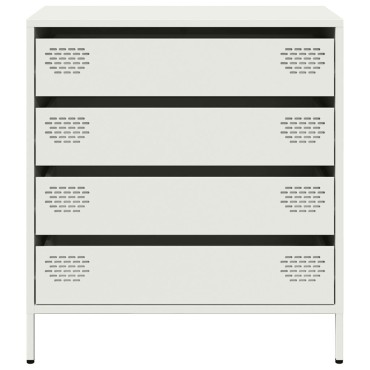 vidaXL Ντουλάπι Λευκό 68x39x73,5cm από Χάλυβα Ψυχρής Έλασης 1 τεμ.