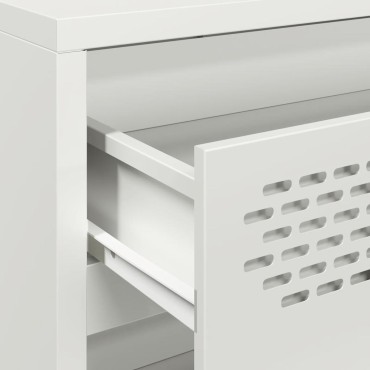 vidaXL Ντουλάπι Λευκό 68x39x73,5cm από Χάλυβα Ψυχρής Έλασης 1 τεμ.
