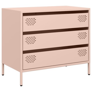 vidaXL Ντουλάπι Ροζ 68x39x58,5cm από Χάλυβα Ψυχρής Έλασης 1 τεμ.