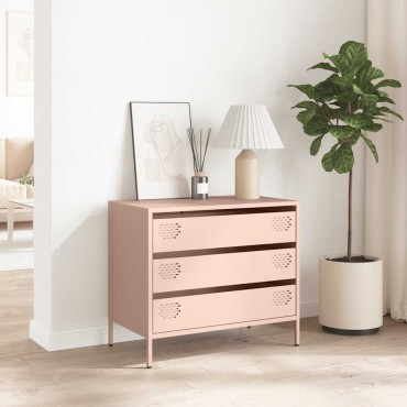 vidaXL Ντουλάπι Ροζ 68x39x58,5cm από Χάλυβα Ψυχρής Έλασης 1 τεμ.
