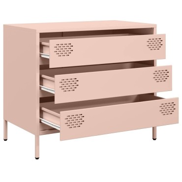 vidaXL Ντουλάπι Ροζ 68x39x58,5cm από Χάλυβα Ψυχρής Έλασης 1 τεμ.