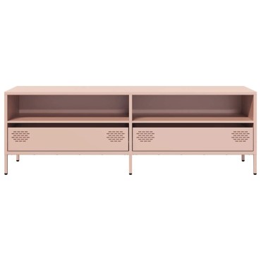 vidaXL Έπιπλο Τηλεόρασης Ροζ 135x39x43,5cm Ατσάλι Ψυχρής Έλασης