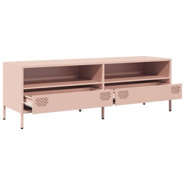 vidaXL Έπιπλο Τηλεόρασης Ροζ 135x39x43,5cm Ατσάλι Ψυχρής Έλασης