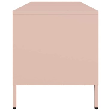 vidaXL Έπιπλο Τηλεόρασης Ροζ 135x39x43,5cm Ατσάλι Ψυχρής Έλασης