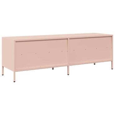 vidaXL Έπιπλο Τηλεόρασης Ροζ 135x39x43,5cm Ατσάλι Ψυχρής Έλασης