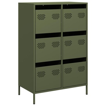 vidaXL Ντουλάπι Πράσινο Λαδί 68x39x101,5cm από Ατσάλι 1 τεμ.