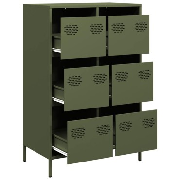 vidaXL Ντουλάπι Πράσινο Λαδί 68x39x101,5cm από Ατσάλι 1 τεμ.