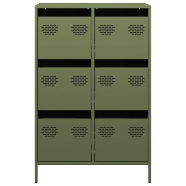 vidaXL Ντουλάπι Πράσινο Λαδί 68x39x101,5cm από Ατσάλι 1 τεμ.