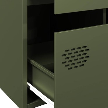 vidaXL Ντουλάπι Πράσινο Λαδί 68x39x101,5cm από Ατσάλι 1 τεμ.