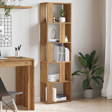 vidaXL Βιβλιοθήκη Artisan Δρυς 45x24x159cm Επεξεργασμένο Ξύλο 1 τεμ.