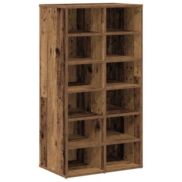 vidaXL Παπουτσοθήκη Παλιό Ξύλο Δρυς 54x34x100,5cm Επεξεργασμένο Ξύλο