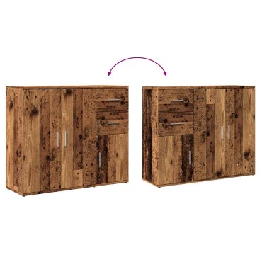 vidaXL Μπουφές Όψη Παλαιού Ξύλου 91x29,5x75cm Επεξεργασμένο Ξύλο 1 τεμ.