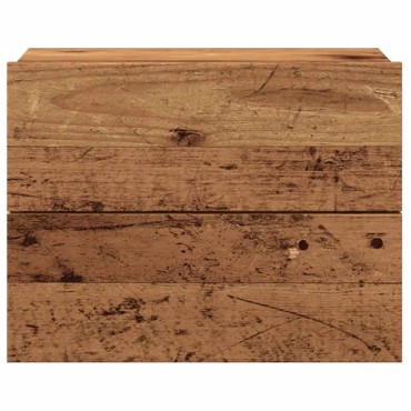 vidaXL Κομοδίνο Επιτοίχιο Όψη Παλαιού Ξύλου 40x32x30cm 1 τεμ.