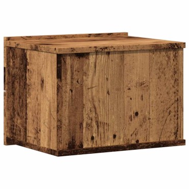 vidaXL Κομοδίνο Επιτοίχιο Όψη Παλαιού Ξύλου 40x32x30cm 1 τεμ.