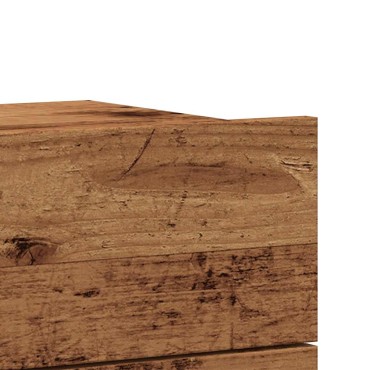 vidaXL Κομοδίνο Επιτοίχιο Όψη Παλαιού Ξύλου 40x32x30cm 1 τεμ.