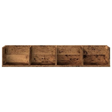 vidaXL Ράφι Τοίχου για CD Παλιό Ξύλο 100x18x18cm από Μοριοσανίδα 1 τεμ.