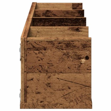 vidaXL Ράφι Τοίχου για CD Παλιό Ξύλο 100x18x18cm από Μοριοσανίδα 1 τεμ.