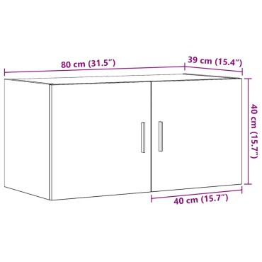 vidaXL Ντουλάπι τοίχου Παλαιό Ξύλο 80x39x40cm Επεξεργασμένο ξύλο 1 τεμ.