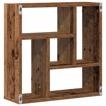 vidaXL Ραφιέρα Τοίχου Όψη Παλαιού Ξύλου 45x16x45cm από Επεξ. Ξύλο 1 τεμ.