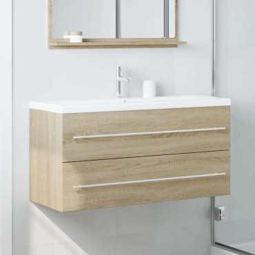 vidaXL Ντουλάπι Νιπτήρα Sonoma Δρυς 100x38,5x48cm Επεξ. Ξύλο 1 τεμ.