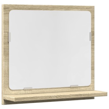 vidaXL Καθρέφτης Μπάνιου Sonoma Δρυς 40x11x37cm Ξύλο 1 τεμ.