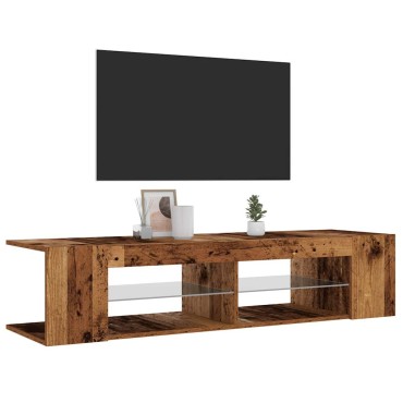 vidaXL Έπιπλο Τηλεόρασης LED Όψη Παλαιού Ξύλου 135x39x30cmΕπεξ. Ξύλο