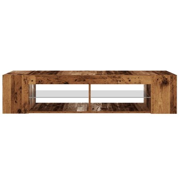 vidaXL Έπιπλο Τηλεόρασης LED Όψη Παλαιού Ξύλου 135x39x30cmΕπεξ. Ξύλο
