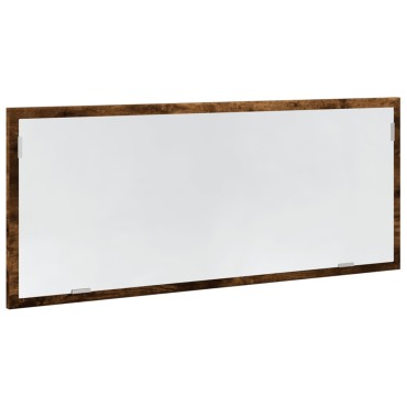 vidaXL LED Καθρέφτης Μπάνιου Καπνιστή Δρυς 100x8,5x37cm Επεξεργ. Ξύλο
