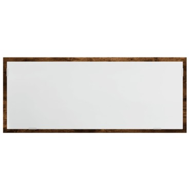 vidaXL LED Καθρέφτης Μπάνιου Καπνιστή Δρυς 100x8,5x37cm Επεξεργ. Ξύλο