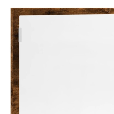 vidaXL LED Καθρέφτης Μπάνιου Καπνιστή Δρυς 100x8,5x37cm Επεξεργ. Ξύλο