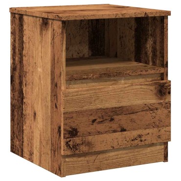 vidaXL Κομοδίνα 2 τεμ. Παλιό Ξύλο 40x40x50cm από Επεξεργασμένο Ξύλο
