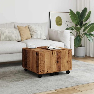 vidaXL Τραπεζάκι Σαλονιού Παλιό Ξύλο 60x60x38cm από Μοριοσανίδα 1 τεμ.