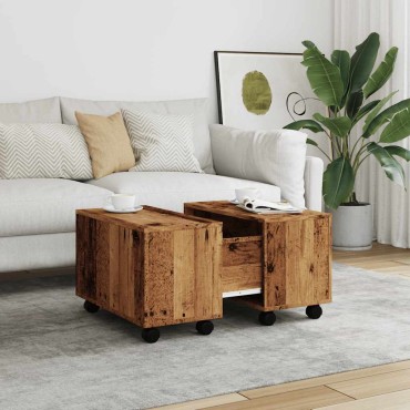 vidaXL Τραπεζάκι Σαλονιού Παλιό Ξύλο 60x60x38cm από Μοριοσανίδα 1 τεμ.